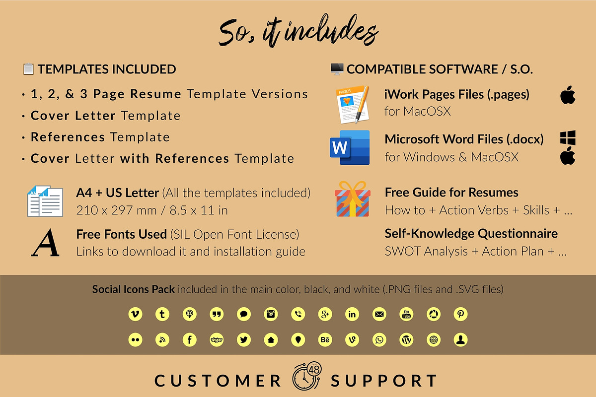 Modern Resume Design / CV - Leah, a Resume Template by Templates Design Co. (Photo 15 of 17)