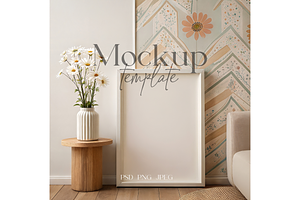 Minimal Boho Frame Mockup Scene, a Product Mockup by MockupWizard