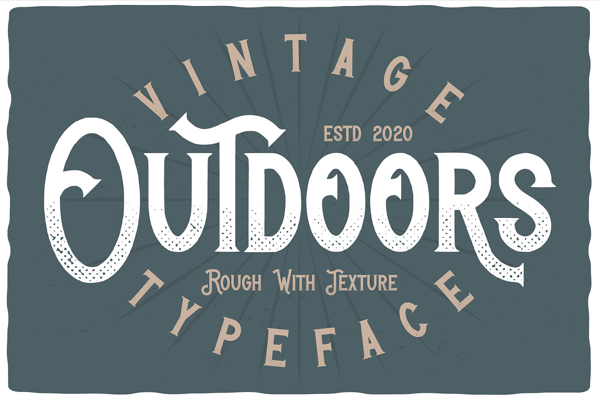 Outdoors Layered Font preview 3