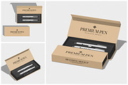 Pen With Box Mockup, a Packaging Mockup by Unerispace (Thumbnail 1 of 5)