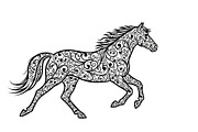 Running Horse Silhouette SVG Bundle, an Illustration by Creativeshirt (Thumbnail 23 of 31)