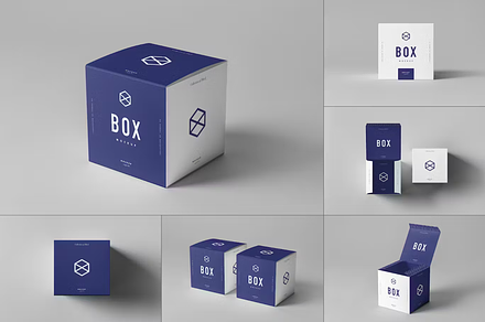 Box Mock-up 4, a Packaging Mockup by BLISS DESIGN