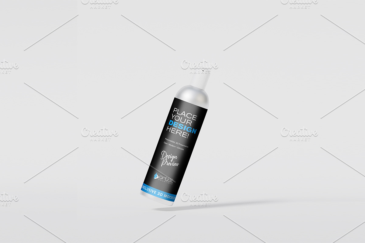 Spray & Shampoo Bottle Mockup Set, a Packaging Mockup by artBit Design Studio (Photo 7 of 7)