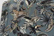 Indigo Jungle Tropical Seamles 2026, a Pattern Graphic by Luiz da Rolt Grathwohl (Thumbnail 1 of 24)