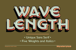 Wavelength Font Family, a Sans Serif Font by Mysterylab Designs