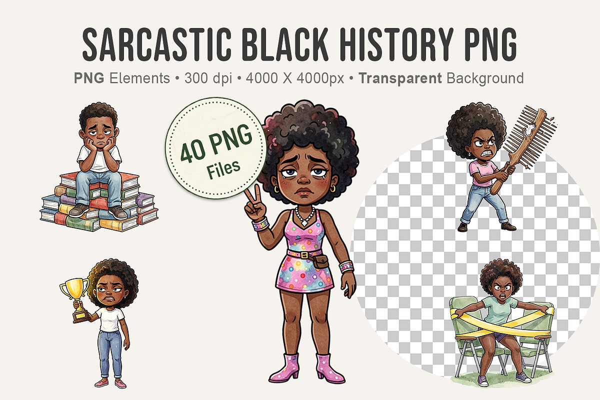 Sarcastic Black History PNG, an Illustration by Artnoy (Photo 1 of 8)