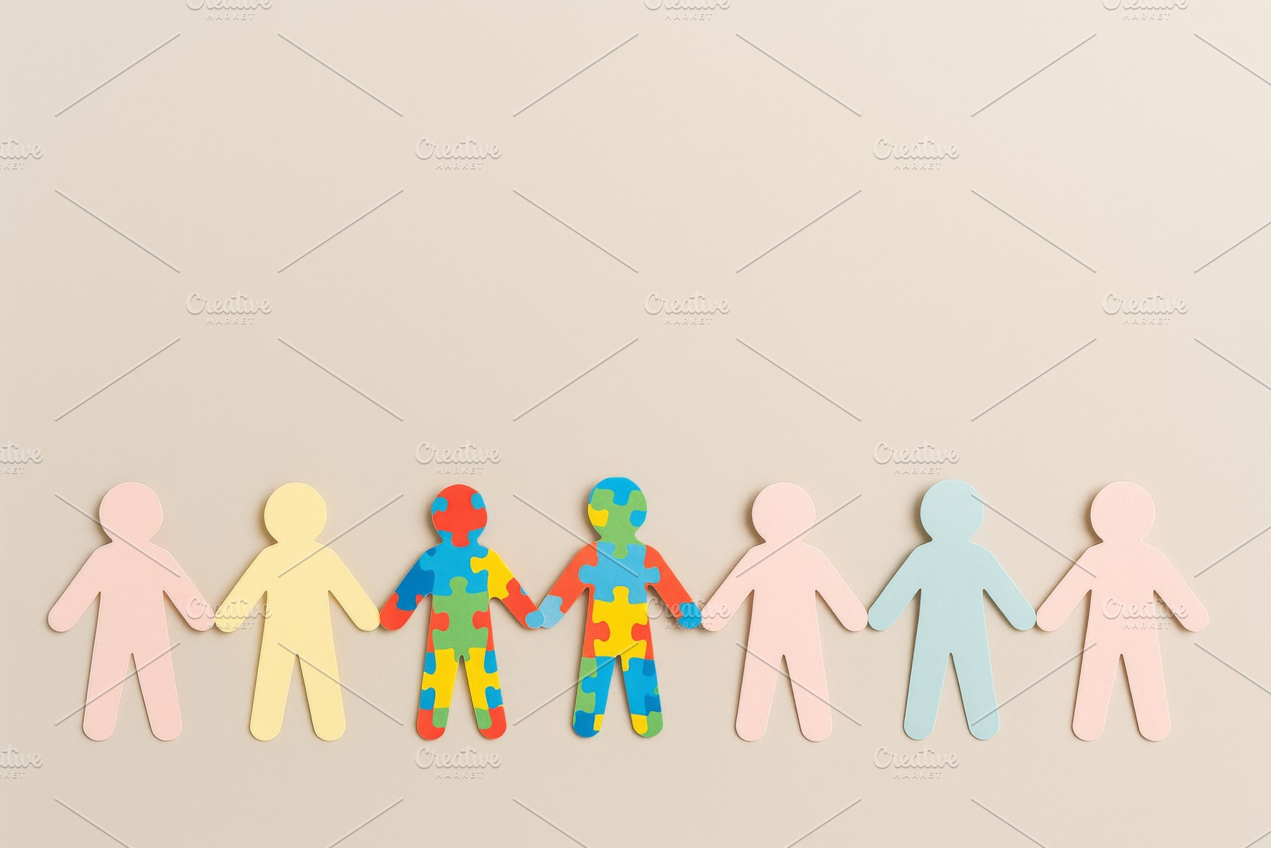 Autism Awareness Day puzzle concept, a Photo by Dvoevnore photos