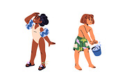 Happy kids in swimsuits, summer set, a Person Illustration by PaperTrident (Thumbnail 2 of 5)