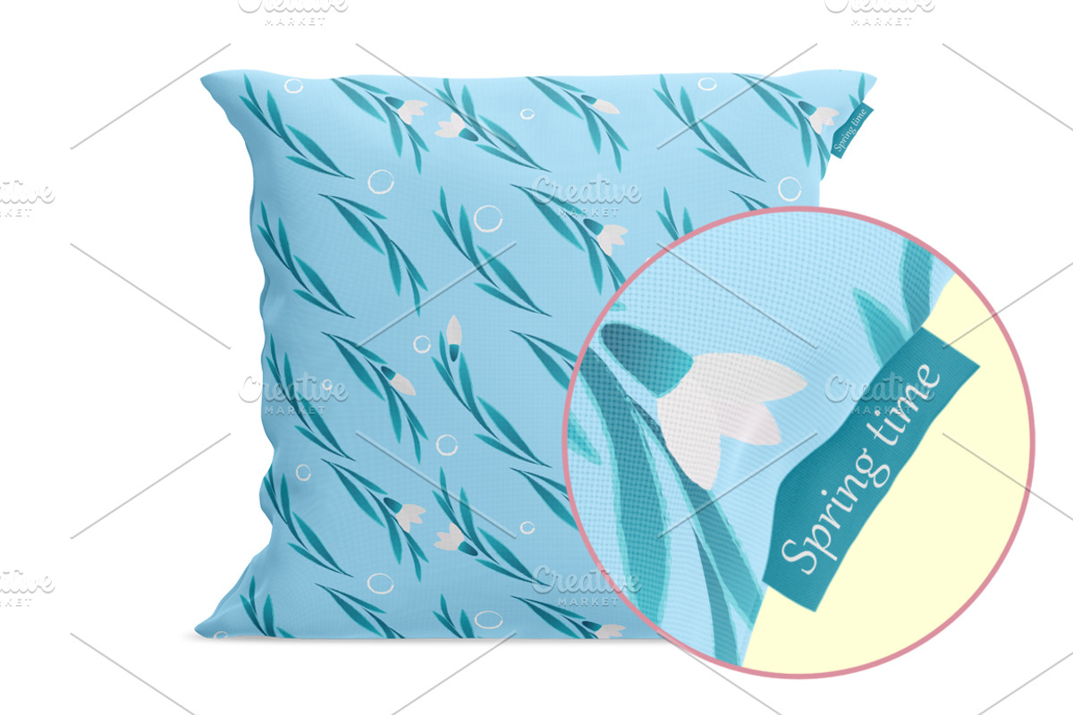 Square pillow mockup. Product mockup, a Mockup by NatalyaZelenova (Photo 5 of 5)