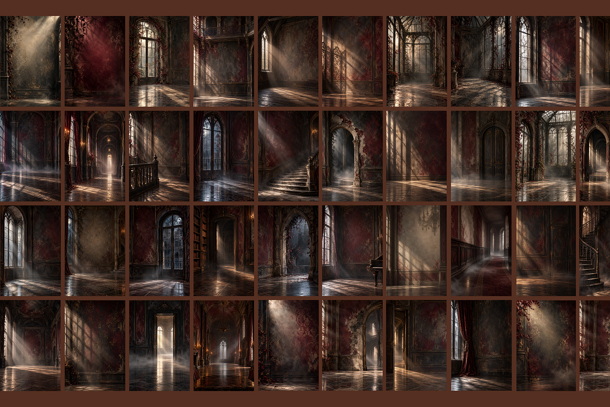 Vintage Gothic Haunted Backgrounds, a Background Graphic by MarisoArt (Photo 5 of 5)