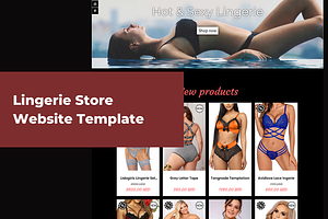 Lingerie Store Website Template