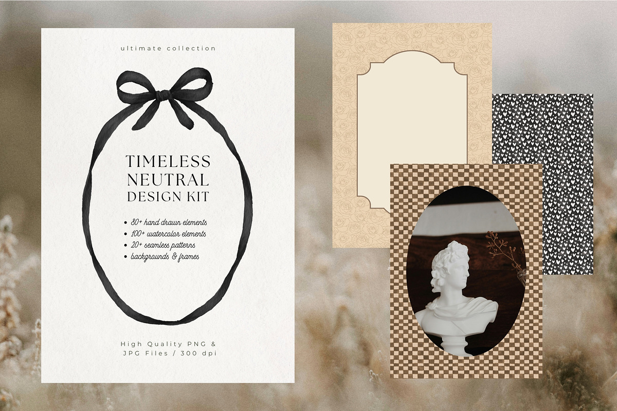 Timeless Neutral Design Kit, a Decorative Illustration by PeDe Designs (Photo 2 of 15)