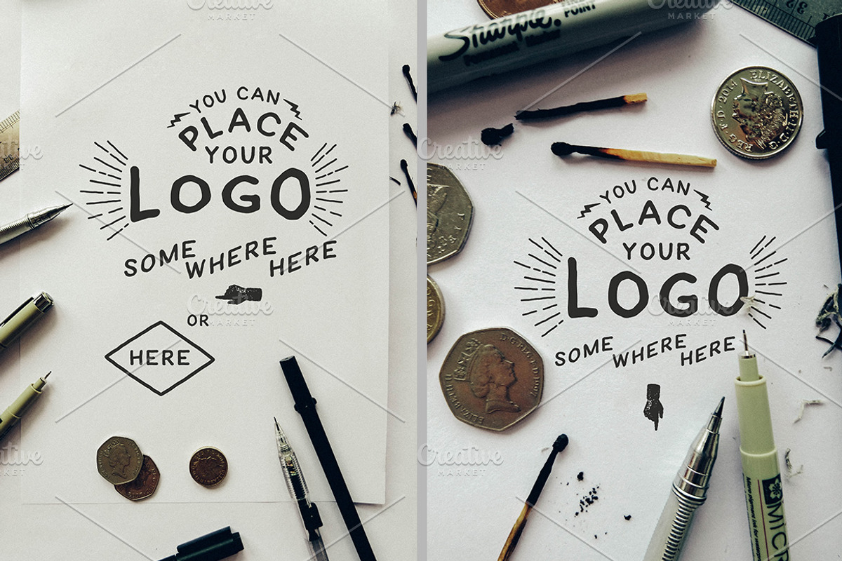 Hand Lettering Logo Mockups, a Product Mockup by BlueRobinDesignShop (Photo 3 of 6)