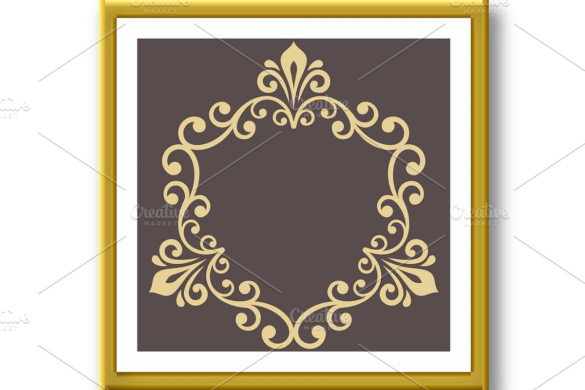 Floral Abstract Round Vector Frame, a Pattern Graphic by FineArtStudio (Photo 2 of 3)