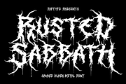 Rusted Sabbath | Black Metal 50%Off, a Blackletter Font by Ardana Creative (Thumbnail 1 of 10)