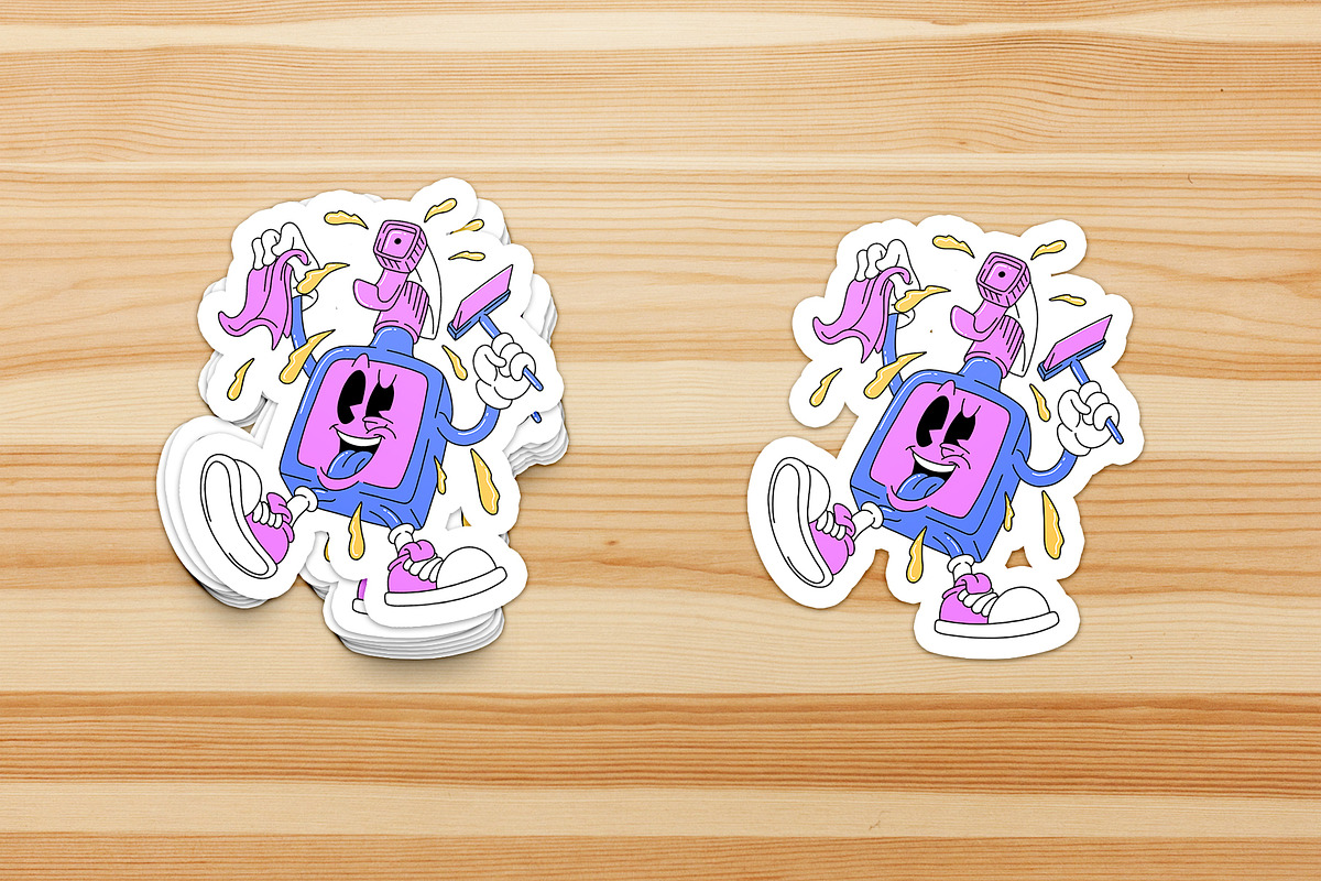 happy spray bottle mascot, a Branding & Logo Template by Judsart (Photo 3 of 3)