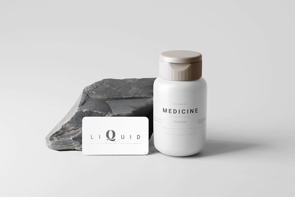 Plastic Medicine Bottle Mockup, a Cups & Container Mockup by pmvch (Photo 3 of 10)