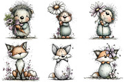 Whimsical Spring Animals Clipart Bun, an Illustration by DreamPrint404 (Thumbnail 3 of 5)