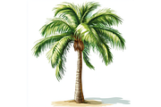 Prompt Tropical Palm Tree Clipart, a Decorative Illustration by Creative design (Thumbnail 3 of 7)
