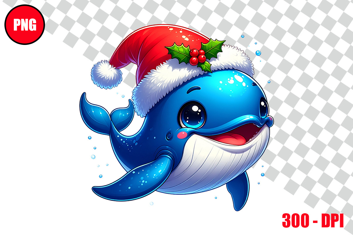 Christmas Whale Clipart Bundle Files, an Animal Illustration by taramija (Photo 11 of 26)