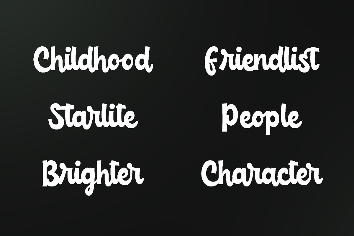 Childish - funny script font, a Font by alphArtype (Photo 4 of 17)