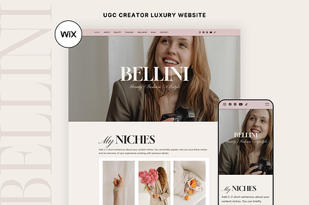 BELLINI UGC | Wix Website Template, a Wix Template by Fourteen Creative Co.