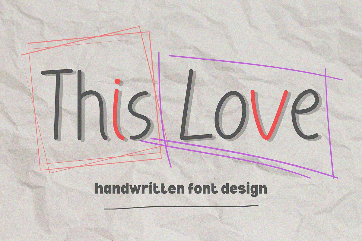This Love Handwritten, a Handwritten Font by Ruddean2109 (Photo 1 of 10)
