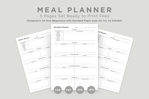 Meal Planning Pages Set V-06