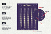 2027 Moon Calendar Portrait Northern, a Poster Template by insemar (Thumbnail 3 of 4)
