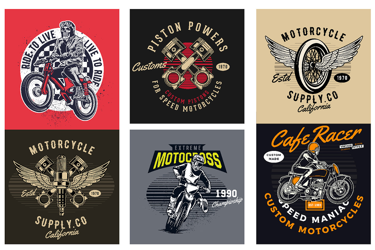 ULTIMATE MOTORCYCLE BUNDLE, a Transportation Illustration by The BolzStudio (Photo 8 of 32)