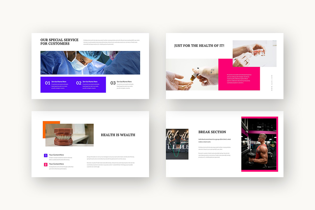 Quo : Health Care Plan Google Slides, a Presentation Template by Punkl Camp (Photo 3 of 16)