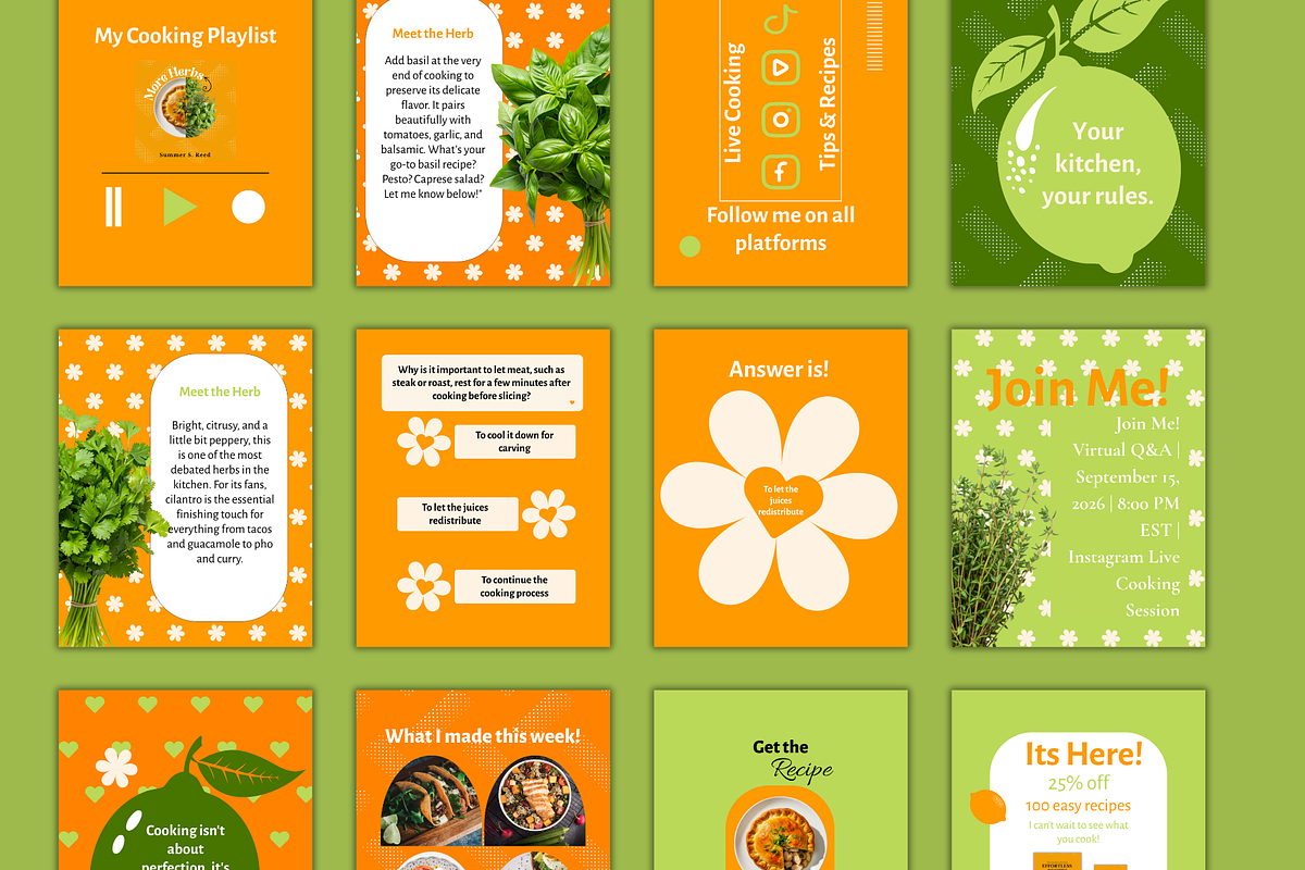 Cookbook Cover and Branding Canva preview 3