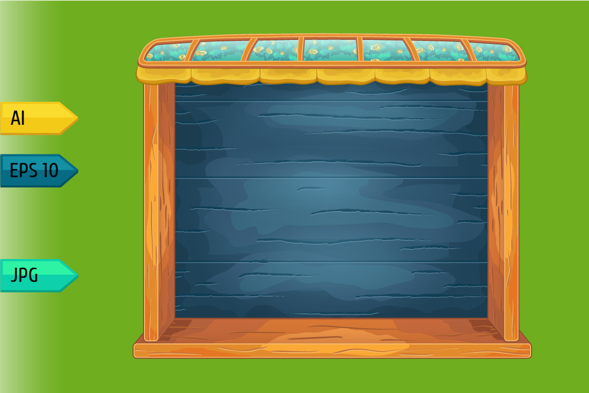 Game wooden shelf windows set, a Templates & Theme by julia_musdotter (Photo 6 of 9)