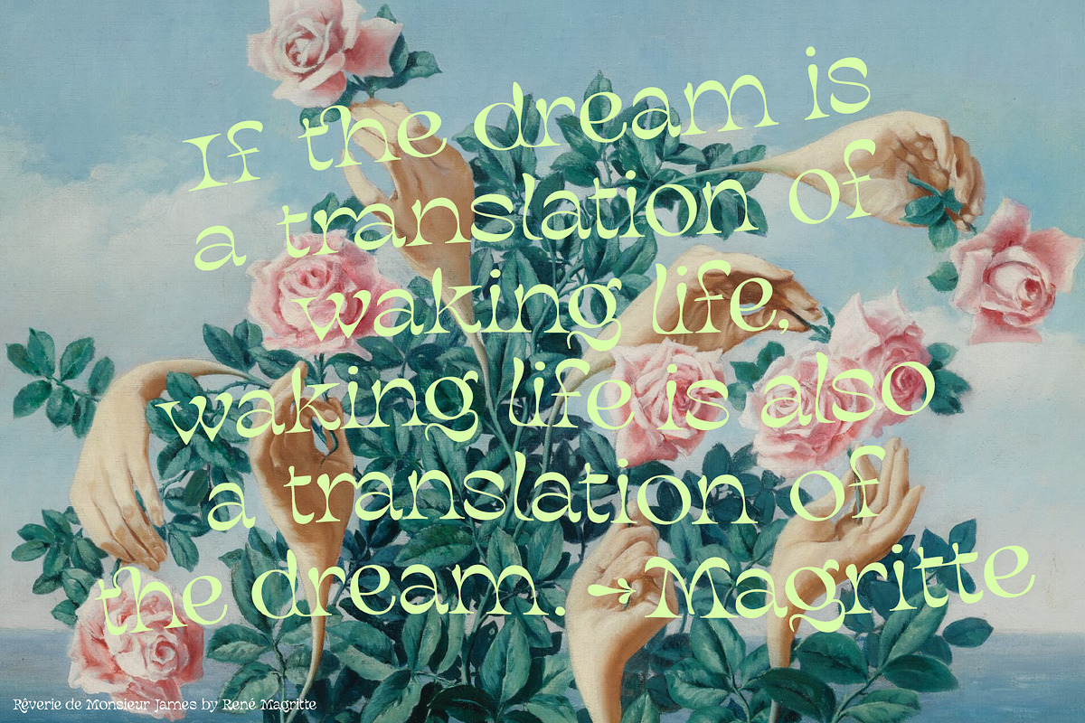 Magritte Surrealist Serif Font, a Font by Molly Suber Thorpe (Photo 2 of 10)
