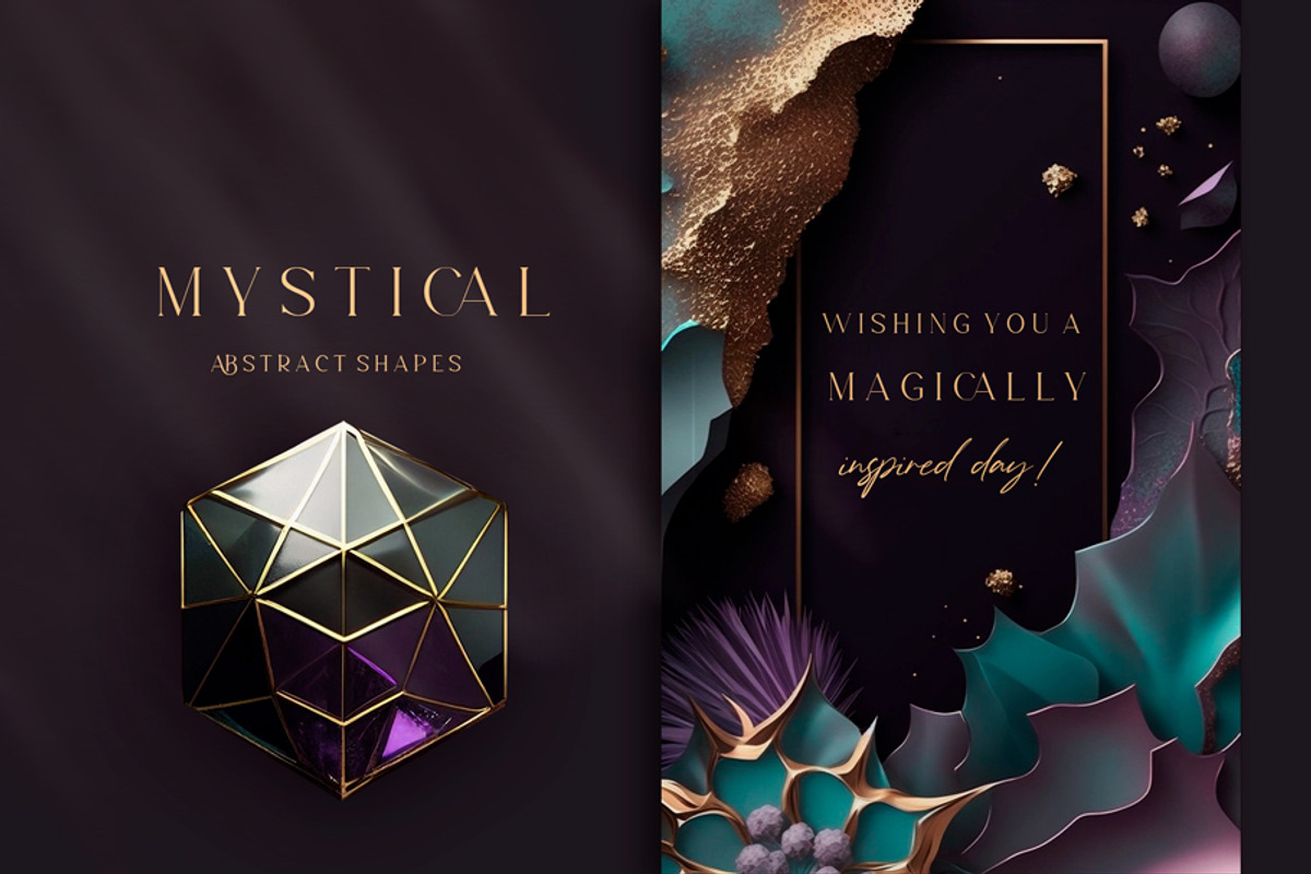 Abstract magical shapes clipart, a Background Graphic by MONO KEY STUDIO (Photo 7 of 7)
