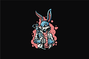 Robot-Helper Bunny, an Object Illustration by nomlimo.com (Thumbnail 1 of 3)