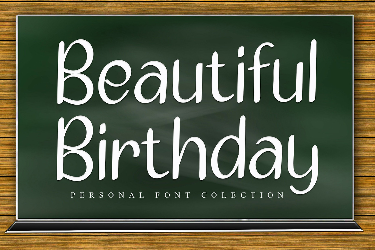 Beautiful Birthday, a Font by Gia Letter (Photo 1 of 5)