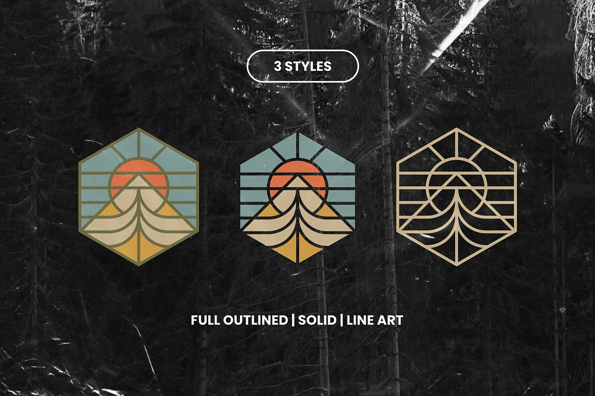 Abstract Outdoor Badges, an Illustration by Firowerk (Photo 2 of 8)