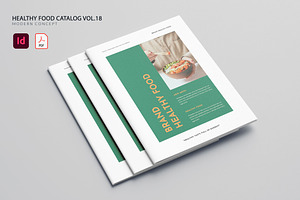 Healthy Food Catalog Vol.18, a Brochure Template by Bewalrus Studio