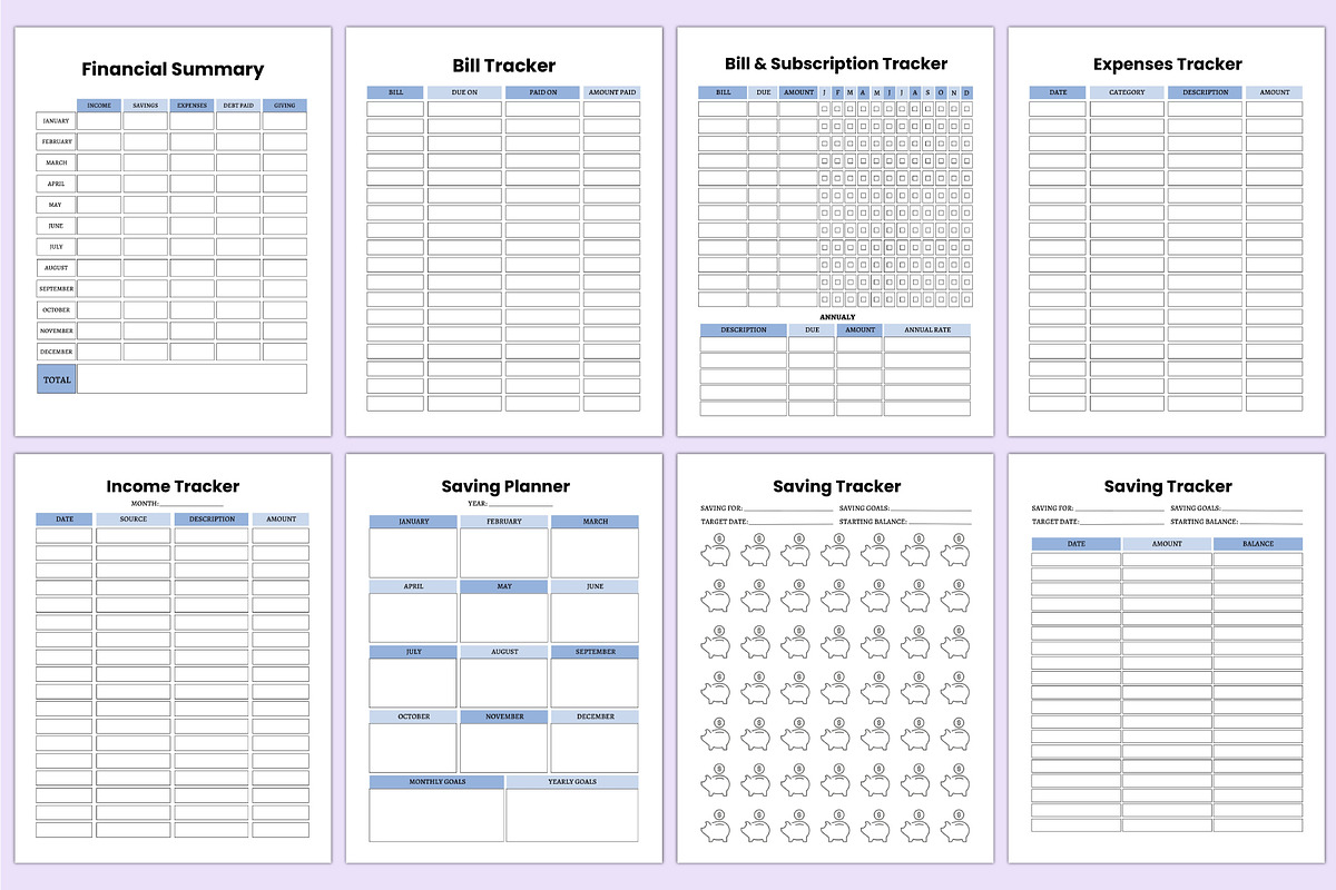 2025 Financial Planner For Canva, a Stationery Template by Shumaya (Photo 3 of 6)