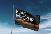 Outdoor Flag Mockup on Flagpole, an Advertising Mockup by Brand Earth (Thumbnail 2 of 4)