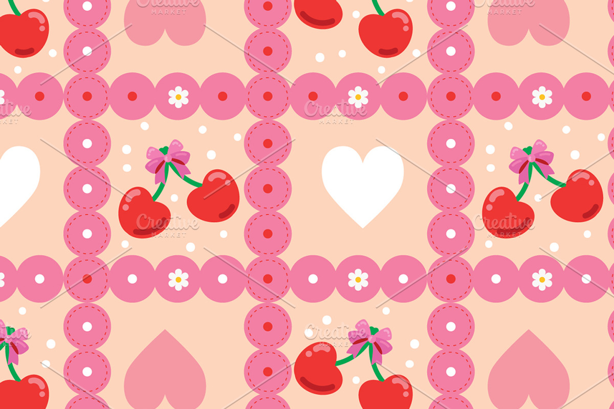 Cherry Valentine Pattern, a Pattern Graphic by MISS CHATZ (Photo 3 of 3)