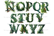 Spruce Branch Alphabet, a Decorative Illustration by GlamArtZhanna (Thumbnail 3 of 7)