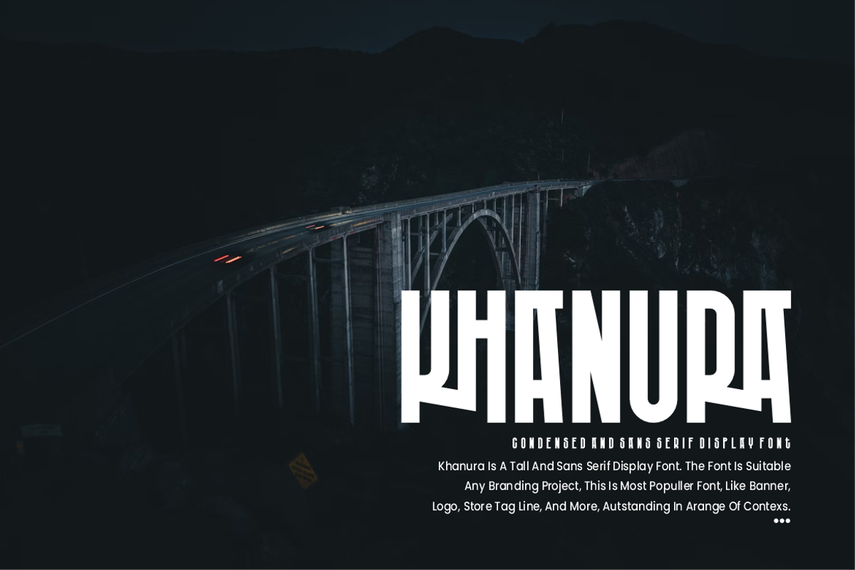 Khanura - Tall Sans Font, a Sans Serif Font by QR Design Studio (Photo 2 of 7)