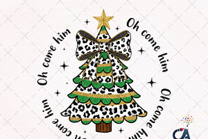 Oh Come Him Christmas Tree Png, an Illustration by Creative Art