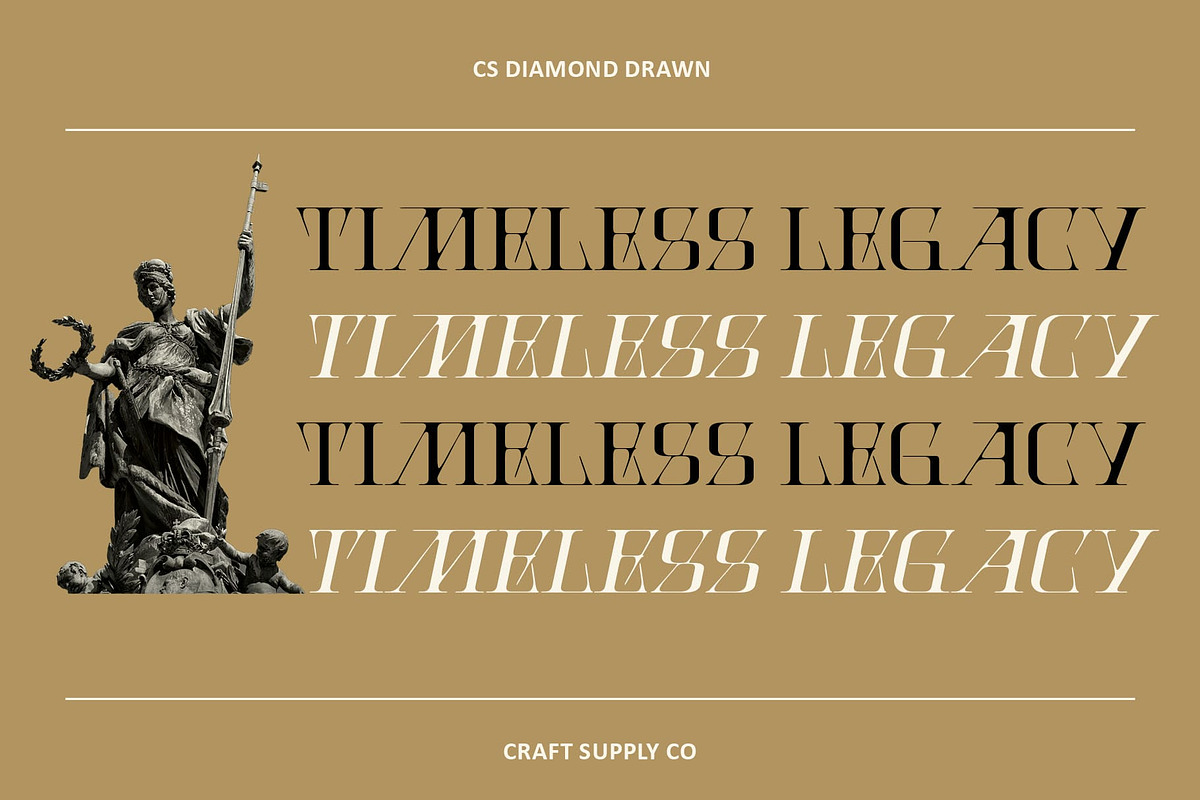 CS Diamond Drawn, a Serif Font by Craft Supply Co. (Photo 4 of 8)