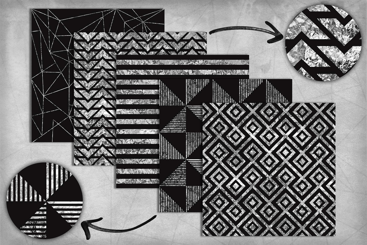 Geometric Blk and Silver Pack preview 2