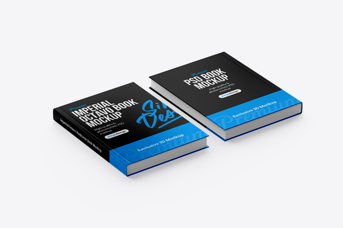 Imperial Octavo Book Mockup, a Books & Magazine Mockup by SimplDesign (Photo 11 of 13)