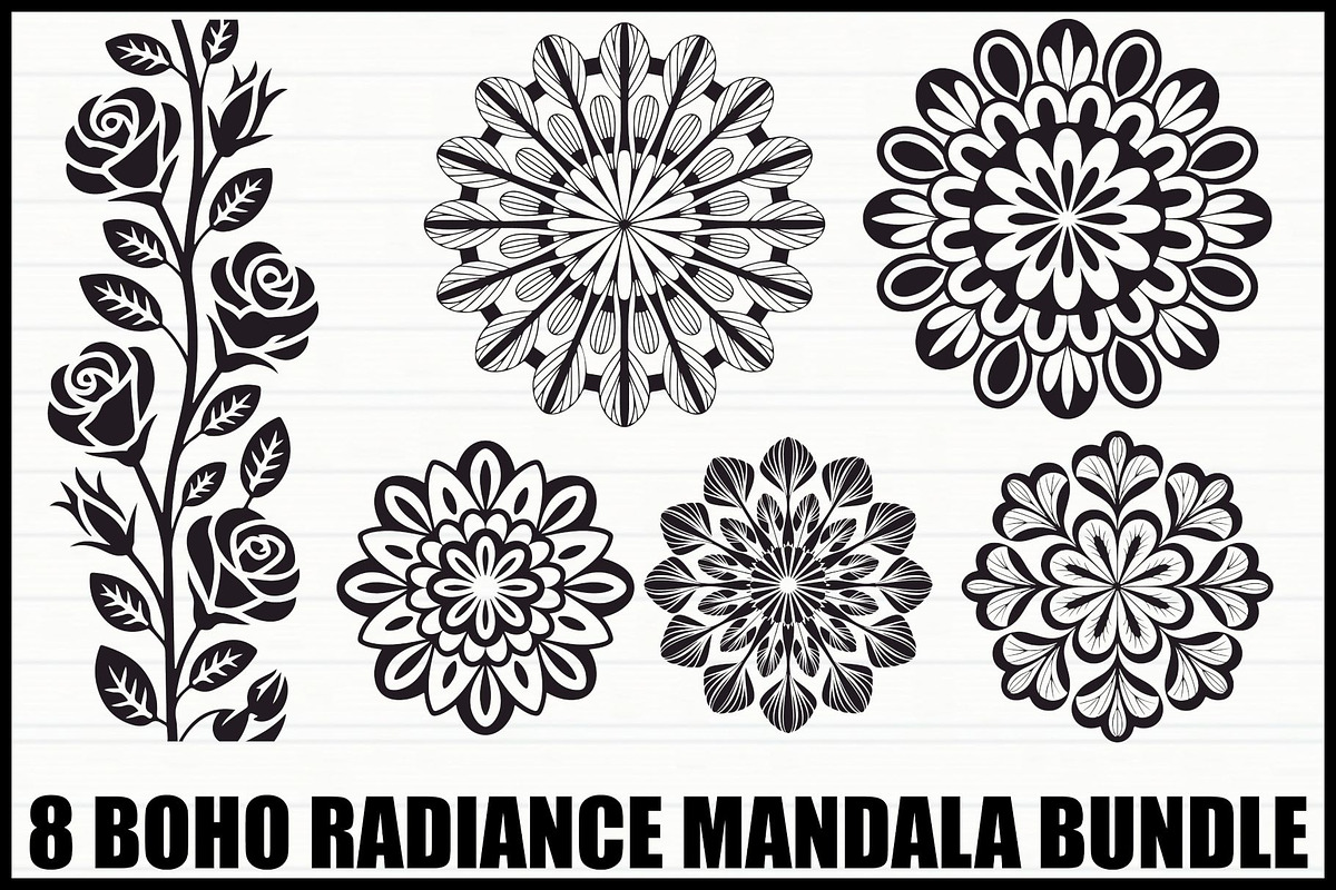 Boho Radiance Mandala Bundle, an Illustration by BIPLOB EXPERT