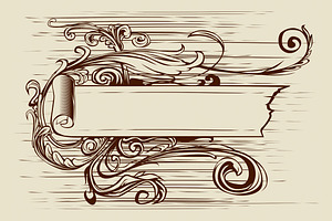 Vintage Banner and Ribbon